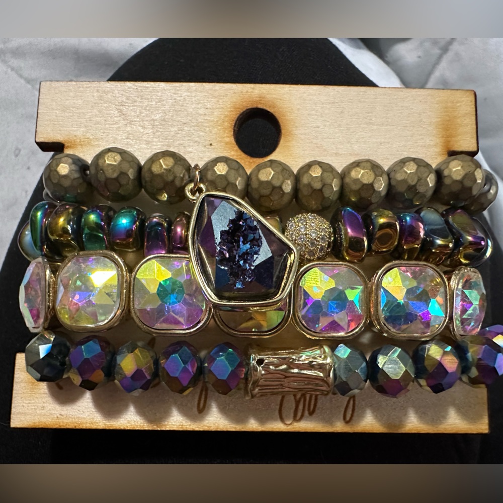 Keep It Gypsy stretch bracelet stack. New. Never worn.